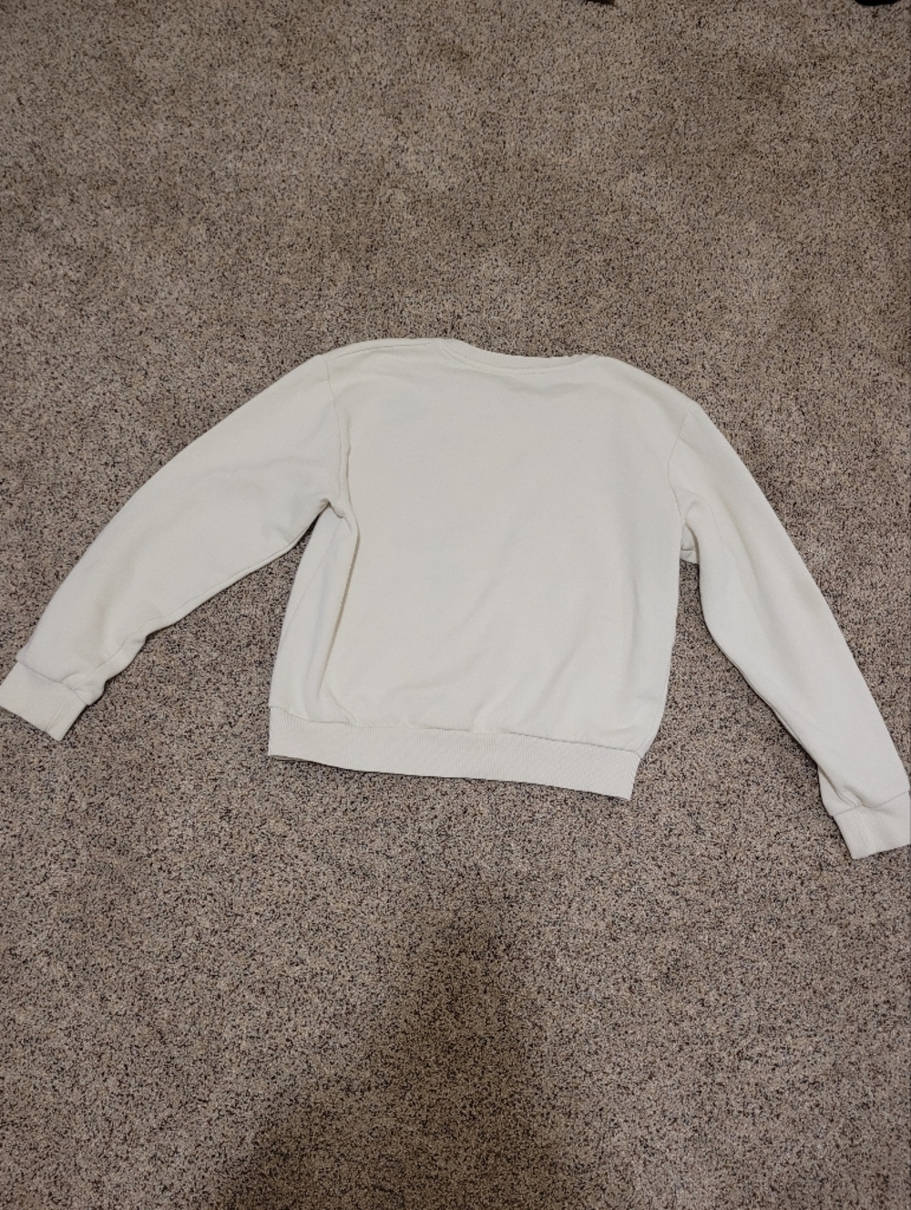 Zara Cream Floral Embroidered Crewneck Sweater Sweatshirt Size S - Picture 6 of 6